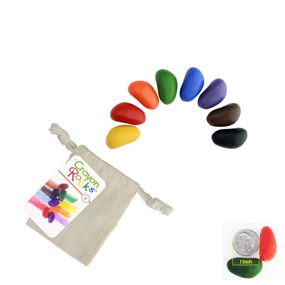 Crayon Rocks 8 Colors in a Muslin Bag